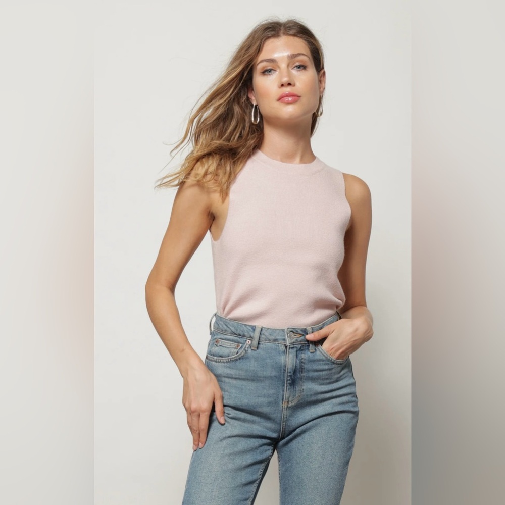 New Line & Dot Madrid Top / Vest In Pink Size L